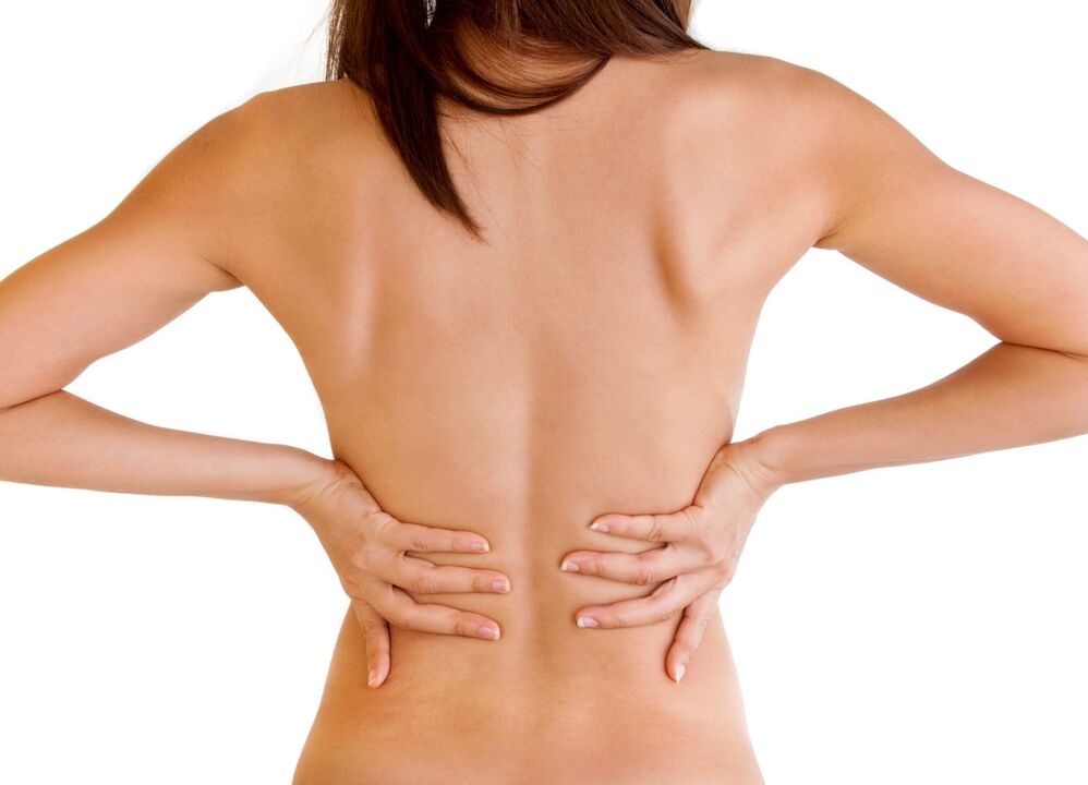 Dor nas costas con osteocondrose da rexión do peito