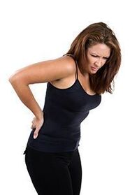 Dor lumbar nunha muller con osteocondrose