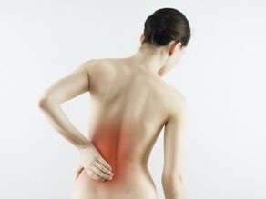 Dor lumbar debido á osteocondrose